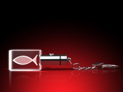 Fisch / ICHTHYS - LED Leuchte – GLASFOTO.COM